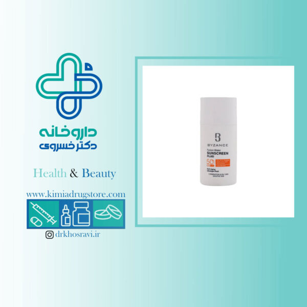 فلوئید ضد آفتاب فیوژن واتر SPF50 بیزانس مناسب پوست چرب و مختلط 50 میلی لیتر
